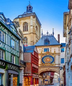 The Gros Horloge In Rouen Diamond Paintings