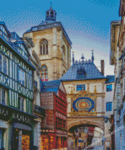 The Gros Horloge In Rouen Diamond Paintings