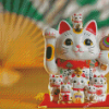 The Lucky Waving Cat Diamond Paintings