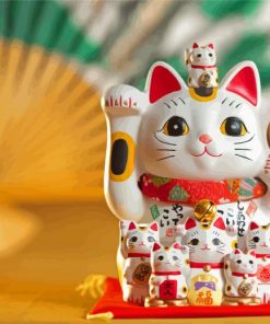 The Lucky Waving Cat Diamond Paintings