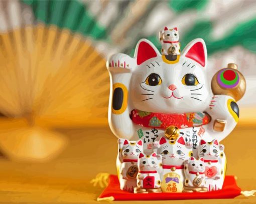 The Lucky Waving Cat Diamond Paintings