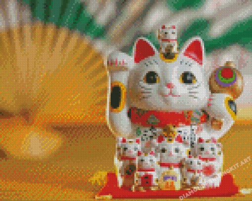 The Lucky Waving Cat Diamond Paintings