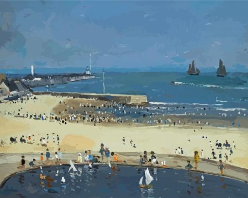 The Yacht Pond Gorleston By Campbell Archibald Mellon Diamond Paintings