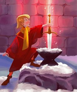 The Sword In The Stone Arthur Diamond Paintings