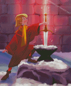 The Sword In The Stone Arthur Diamond Paintings