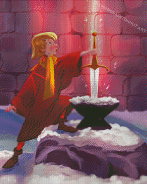 The Sword In The Stone Arthur Diamond Paintings