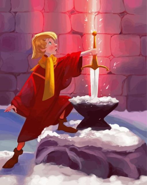 The Sword In The Stone Arthur Diamond Paintings