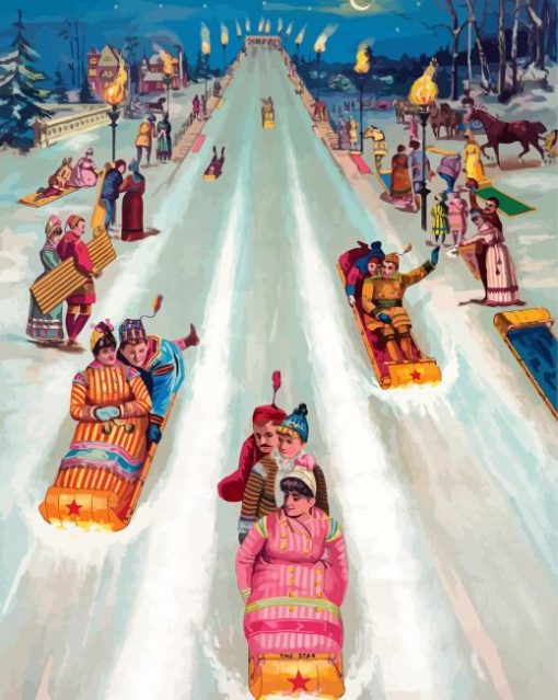 Toboggan Art Diamond Paintings