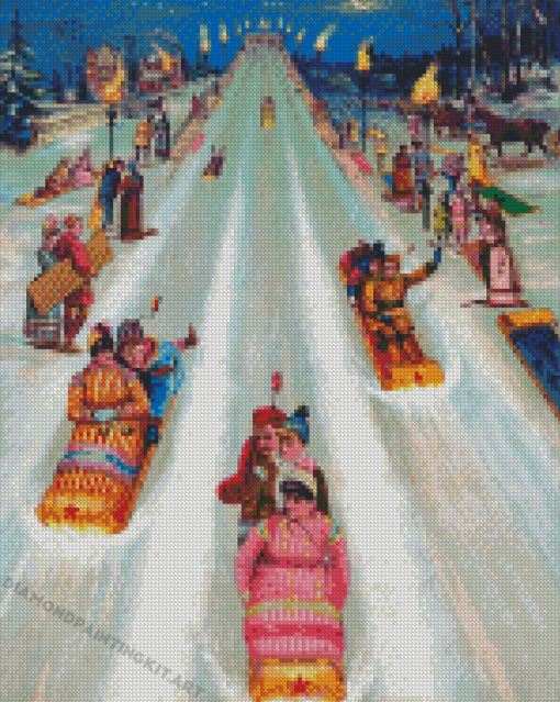 Toboggan Art Diamond Paintings