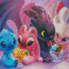 Toothless And Stitch Diamond Paintings