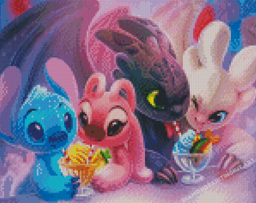 Toothless And Stitch Diamond Paintings