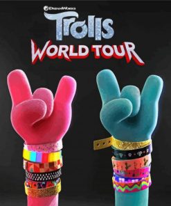 Trolls World Tour Musical Film Poste Diamond Paintings