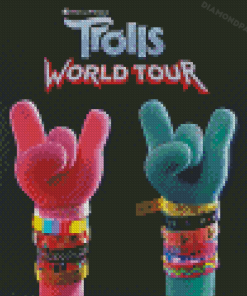 Trolls World Tour Musical Film Poste Diamond Paintings