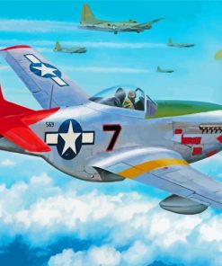 Tuskegee Airmen Military Unit Planes Diamond Paintings