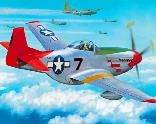 Tuskegee Airmen Military Unit Planes Diamond Paintings