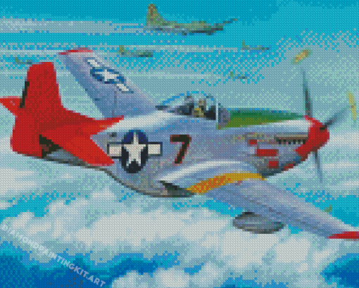 Tuskegee Airmen Military Unit Planes Diamond Painting