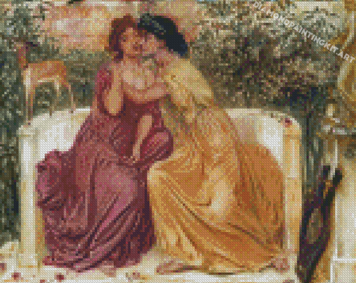 Two Greek Women Hugging Diamond Paintings