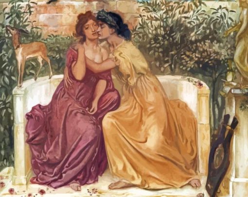 Two Greek Women Hugging Diamond Paintings