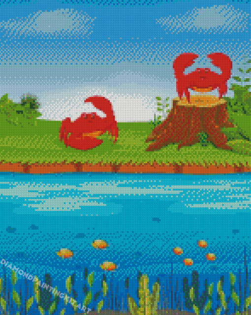 Two Red Crabs Diamond Paintings