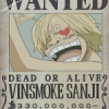 Vinsmoke Sanji One Piece Wanted Diamond Paintings