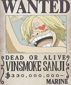 Vinsmoke Sanji One Piece Wanted Diamond Paintings