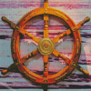 Vintage Ship Wheel Diamond Paintings