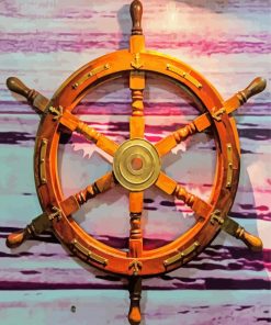 Vintage Ship Wheel Diamond Paintings