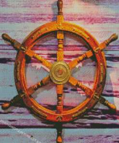 Vintage Ship Wheel Diamond Paintings