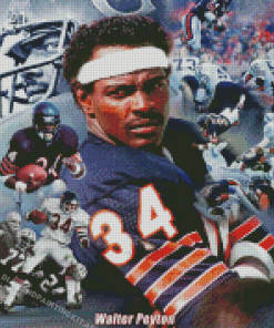 Walter Payton Player Diamond Paintings