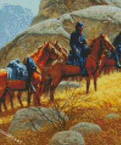 Western US Cavalry Diamond Paintings