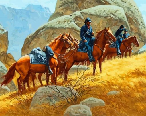 Western US Cavalry Diamond Paintings