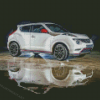 White Nissan Juke Reflection Diamond Paintings