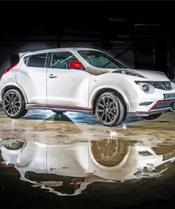 White Nissan Juke Reflection Diamond Paintings