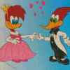 Winnie And Woody Woodpecker Diamond Paintings