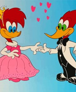 Winnie And Woody Woodpecker Diamond Paintings