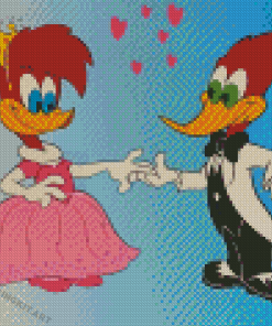 Winnie And Woody Woodpecker Diamond Paintings