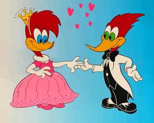 Winnie And Woody Woodpecker Diamond Paintings