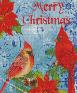 Winter Christmas Cardinals Poster Diamond Paintings