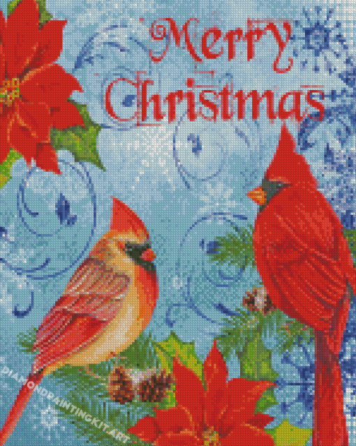 Winter Christmas Cardinals Poster Diamond Paintings