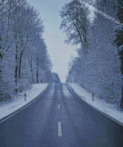 Winter Road Diamond Paintings