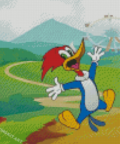 Woody Woodpecker Bird Diamond Paintings