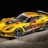 Yellow C7 Corvette Sport Car Diamond Paintings