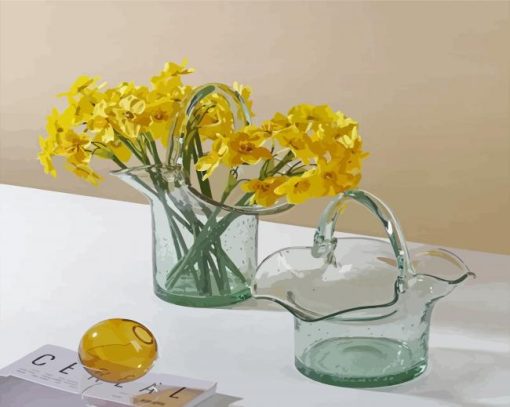 Yellow Freesia Flowers Diamond Paintings