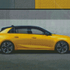 Yellow Megane Luxury Car Diamond Paintings