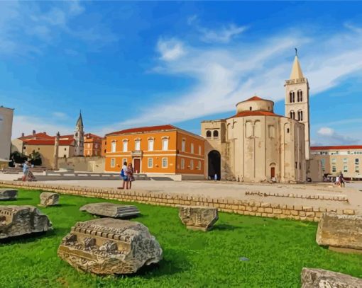 Zadar City Buildings Diamond Paintings