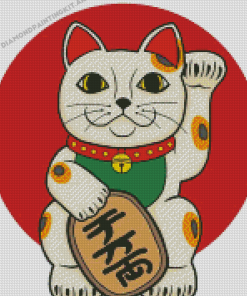 Aesthetic Chinese Lucky Cat Diamond Paintings