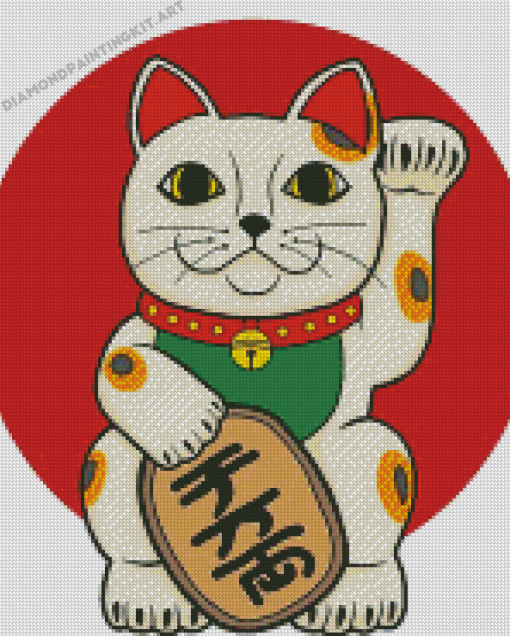 Aesthetic Chinese Lucky Cat Diamond Paintings