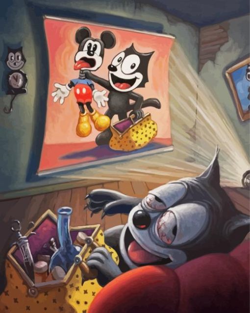 Aesthetic Felix The Cat Diamond Paintings