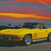 Aesthetic Yellow Corvette Diamond Paintings