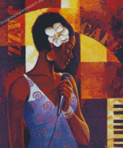 Aesthetic African Woman Singing Diamond Paintings